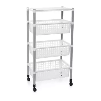 этажерка для овощей ПОЛИМЕРБЫТ, 4-х уровневая, на колесах