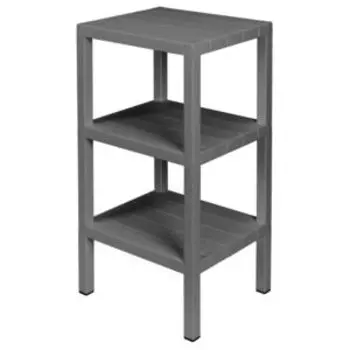 Этажерка Econova Nature, 3 полки, 38.4х33х72.5 см, пластик, серый