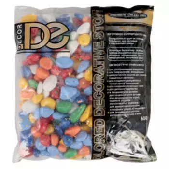 Камни декоративные Decor De Грунт мультиколор, 800 г, 8-12 мм