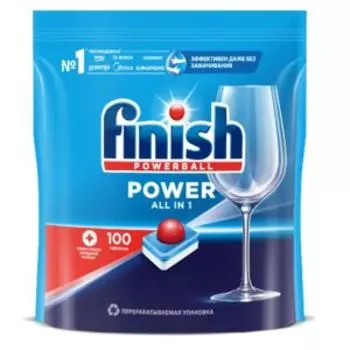 Капсулы для посудомоечной машины Finish Power, 100 шт