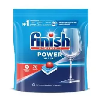 Капсулы для посудомоечной машины Finish Power, 70 шт