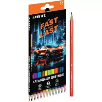 Карандаши цветные de VENTE Fast Or Last, 12 цветов, 2М, шестигранные