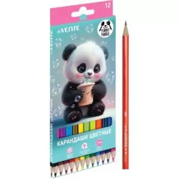 Карандаши цветные de VENTE Yummy Panda, 12 цветов, 2М, шестигранные