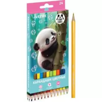 Карандаши цветные de VENTE Yummy Panda, 24 цвета, 2М, шестигранные