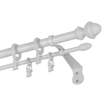 Карниз двухрядный Арт-Декор, 300 см, металл, белый