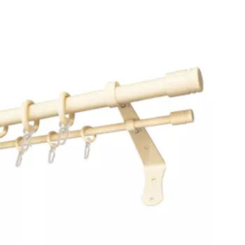 Карниз двухрядный Neo 20/10, 250 см, бежевый (составной)