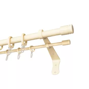 Карниз двухрядный Neo 20/10, 300 см, бежевый (составной)