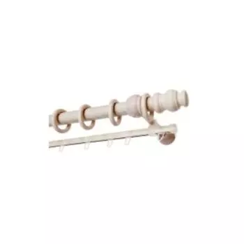 Карниз двухрядный Уют, 150 см, дерево, беленый дуб