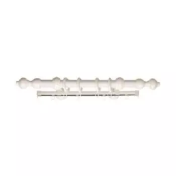 Карниз двухрядный Vito, 240 см, металлопластик, белый