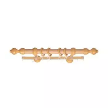 Карниз двухрядный Vito, 240 см, металлопластик, бук