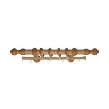 Карниз двухрядный Vito, 240 см, металлопластик, светлый дуб