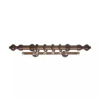 Карниз двухрядный Vito, 240 см, металлопластик, темный дуб