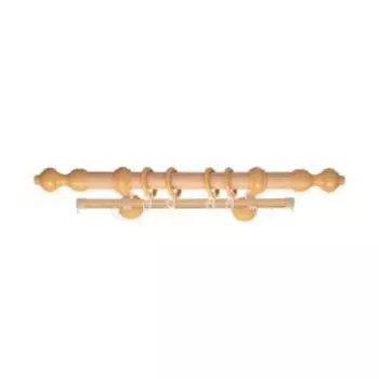 Карниз двухрядный Vito, 300 см, металлопластик, бук