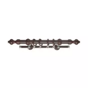 Карниз двухрядный Vito, 300 см, металлопластик, орех