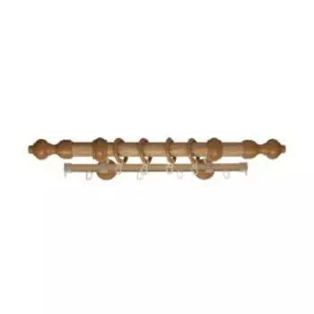 Карниз двухрядный Vito, 300 см, металлопластик, светлый дуб