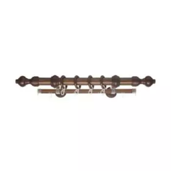 Карниз двухрядный Vito, 300 см, металлопластик, темный дуб