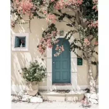 картина на холсте POSTERMARKET Цветущий двор, 40х50 см