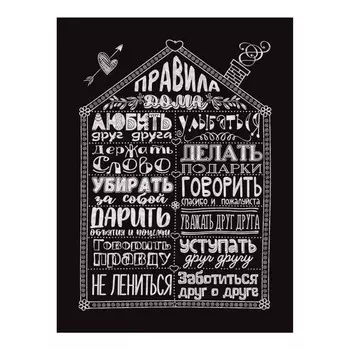 Картина на холсте Правила дома I, 30х40 см