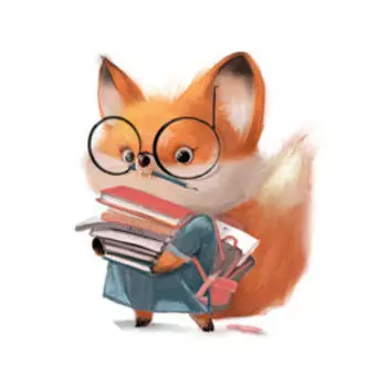 Картина на холсте Умная лисичка, 40х40 см