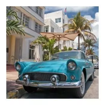 Картина на стекле Ретро автомобиль, 30х30 см