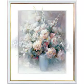 Картина в раме Белый букет, 30х25 см