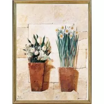 Картина в раме Русская коллекция Два букета, 30х40 см