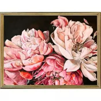 Картина в раме Русская коллекция Розовые пионы, 30х40 см