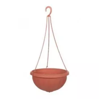 Кашпо Джулия, 3,5л подвесное, пластик, коричневый