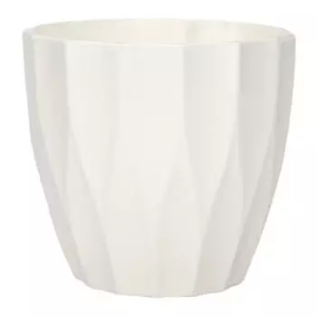 Кашпо Флюте со вставкой, 1.9 л, 16 см, белый