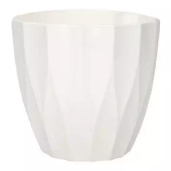 Кашпо Флюте со вставкой, 3 л, 18 см, белый