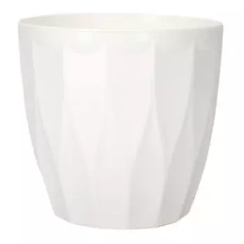 Кашпо Флюте со вставкой, 4.5 л, 20 см, белый