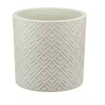 Кашпо IDEA Этна с вставкой, 20 см, 3,4 л, белый ротанг