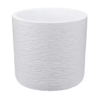 Кашпо IDEA Сланец с вставкой, 20 см, 3,4 л, белый