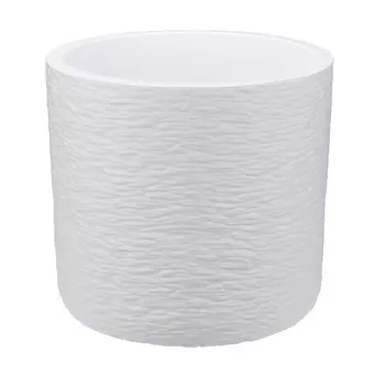 Кашпо IDEA Сланец с вставкой, 28 см, 9,5 л, белый