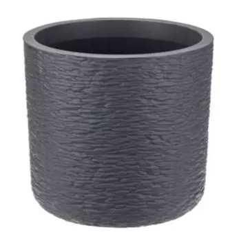 Кашпо IDEA Сланец с вставкой, 28 см, 9,5 л, графитовый
