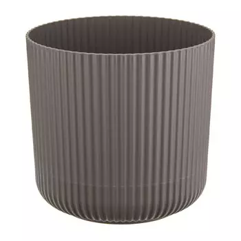 Кашпо IDEA Вельвет, французский серый, 14 см, 1,6л, с поддоном