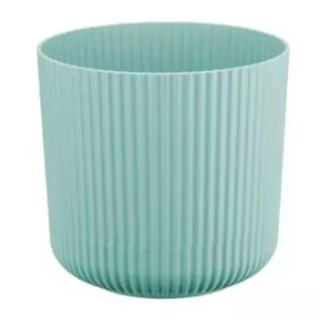 Кашпо IDEA Вельвет, морская волна, 18 см, 3,6 л, с поддоном