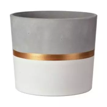 Кашпо Кедр, 22 см, 5.8 л, бетон, белый