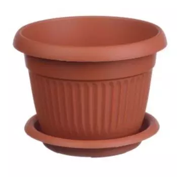 кашпо ЛИВИЯ с поддоном, терракотовый