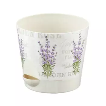 Кашпо Ника Деко с прикорневым поливом, 12 см, 0.8 л, лаванда