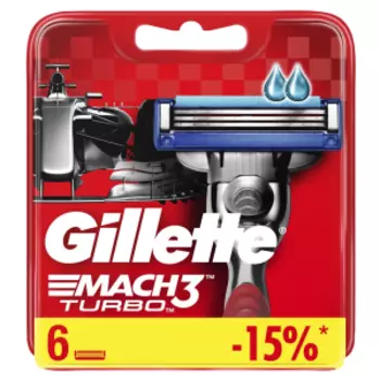 кассеты для станка GILLETTE Mach3 Turbo, 4шт