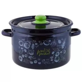 Кастрюля Appetite Berry, 7 л, эмаль