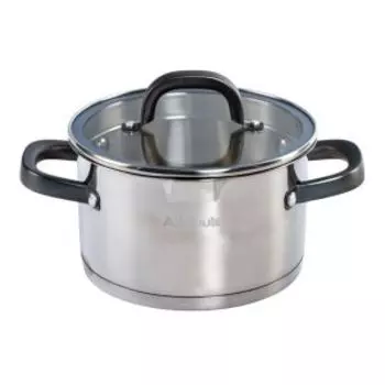 Кастрюля Attribute Davinci, 18 см, 2.4 л, индукция, нерж. сталь/стекло