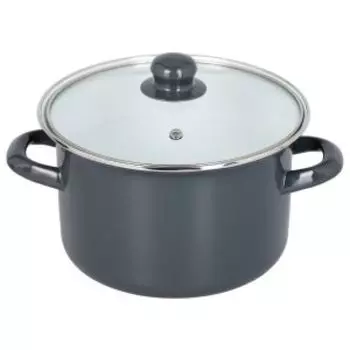 Кастрюля Домовой Grey, 2.65 л, эмаль