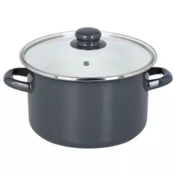 Кастрюля Домовой Grey, 3.75 л, эмаль