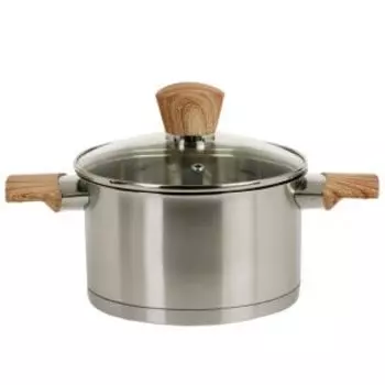 Кастрюля Домовой Wood, 1.9 л, нерж.сталь