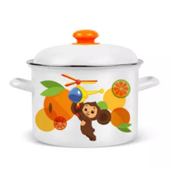 Кастрюля HITT Чебурашка Путешествие, 3 л, эмаль