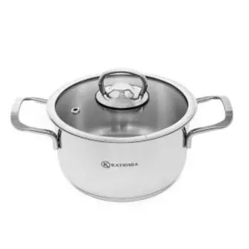 Кастрюля Катюша Марта, 1.6 л, стеклянная крышка, нерж. сталь