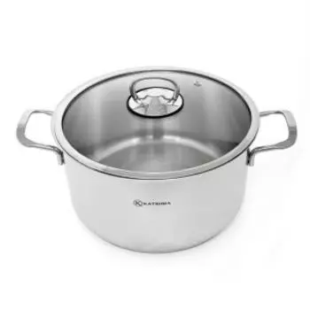 Кастрюля Катюша Марта, 6.7 л, стеклянная крышка, нерж. сталь