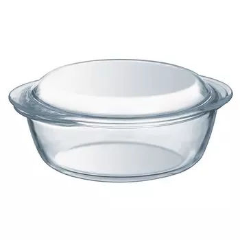 Кастрюля жаропрочная, круглая, 3 л, стекло